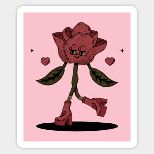 retro flower Sticker